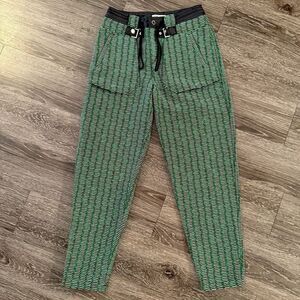 Opening Ceremony Green Patterned High-Waist Tapered Pants